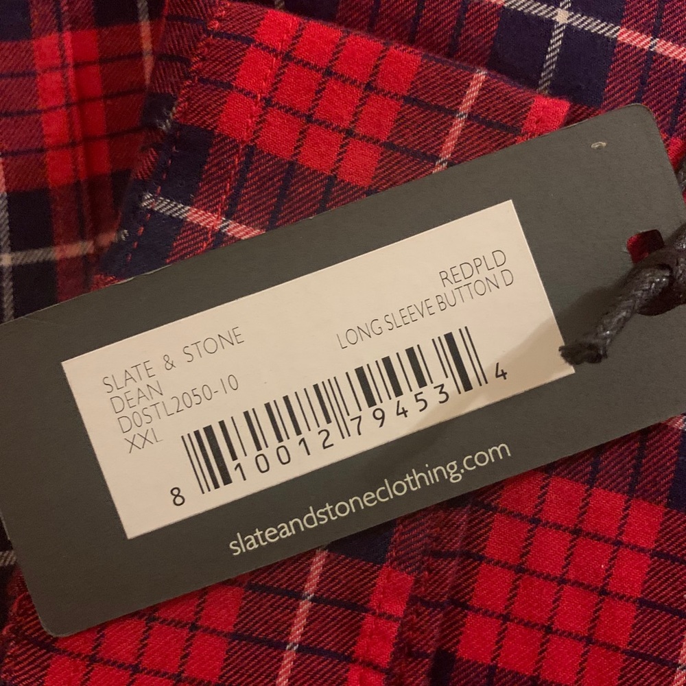 NWT Slate & Stone Plaid Flannel Button Up Shirt Mens - Picture 5 of 5